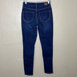 SEVEN7 Jeans Tummyless High Rise Skinny Dark Wash 5 Pocket Style Stretch 4